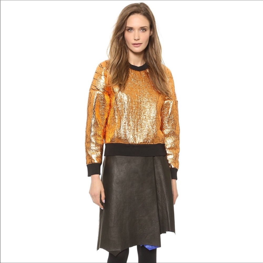 3.1 Phillip Lim Metallic Cropped Sweatshirt XS NWT